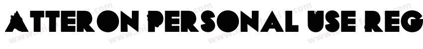 Atteron Personal Use Regular字体转换